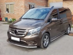Защита передняя Mercedes Vito W447 (14-) - труба одинарная 4