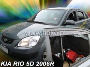 Дефлектори вікон Kia Rio II (JB; 05-11) 5D HB - Heko (вставні) 4