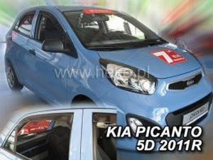 Дефлектори вікон KIA Picanto II (TA; 11-17) 5D - Heko (вставні) 4