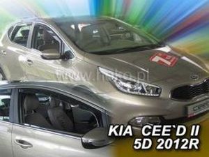 Дефлектори вікон Kia Ceed II (JD; 12-18) 5D HB - Heko (вставні) 3