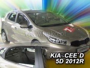 Дефлектори вікон Kia Ceed II (JD; 12-18) 5D HB - Heko (вставні) 4