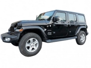 Пороги боковые Jeep Wrangler JL (18-) 2D/4D - OEM (чёрные) 7