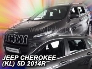 Дефлекторы окон Jeep Cherokee V (KL; 14-23) - Heko (вставные) 4