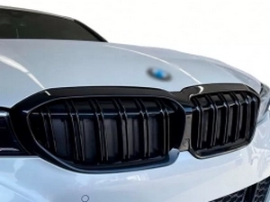 Решётка BMW 3 G20 / G21 (18-22) - двойные рёбра (глянцевая) 3