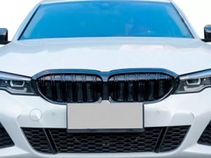Решётка BMW 3 G20 / G21 (18-22) - двойные рёбра (глянцевая) 4