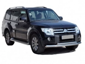 Защита передняя Mitsubishi Pajero Wagon IV (06-21) - труба двойная 3
