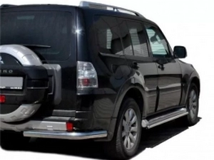 Захист задній Mitsubishi Pajero Wagon IV (06-21) - кути одинарні 2