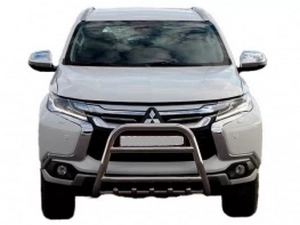 Кенгурятник Mitsubishi Pajero Sport III (15-) - с грилем (высокий) 3