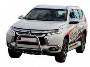 Кенгурятник Mitsubishi Pajero Sport III (15-) - с грилем (высокий) 4