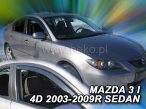 Дефлектори вікон Mazda 3 I (03-09) Sedan - Heko (вставні) 3