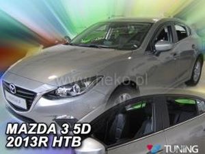 Дефлектори вікон Mazda 3 III (BM; 13-18) Sedan / HB - Heko (вставні) 4