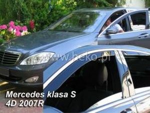 Дефлектори вікон Mercedes S W221 (07-13) Euro - Heko (вставні) 3