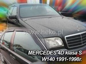 Дефлектори вікон Mercedes S W140 (91-98) - Heko (вставні) 3