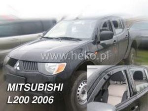 Дефлектори вікон Mitsubishi L200 IV Double Cab (06-15) 4D - Heko 3