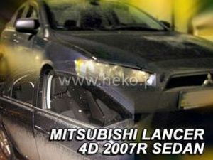 Дефлекторы окон Mitsubishi Lancer X (07-15) - Heko (вставные) 3