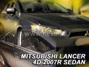 Дефлектори вікон Mitsubishi Lancer X (07-15) - Heko (вставні) 3