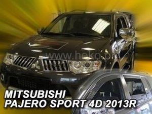 Дефлектори вікон Mitsubishi Pajero Sport I (96-08) - Heko (вставні) 4