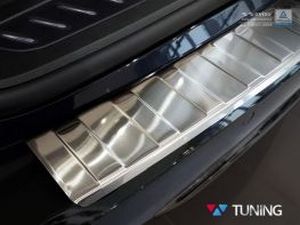 Накладка на задний бампер BMW 5 G31 (17-20) Touring - Avisa (сталь) 2