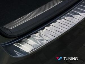 Накладка на задний бампер Skoda Superb III (3V; 15-) Универсал - Avisa (стальная) 3