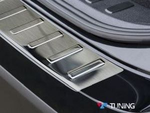 Накладка на бампер BMW X1 E84 (12-15) рестайлинг - Avisa (стальная) 3