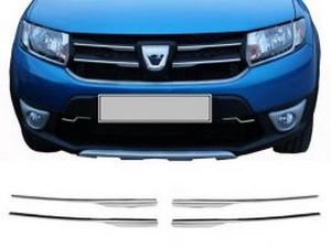 Хром накладки на решітку Dacia Sandero II (B52; 13-17) - смужки 1