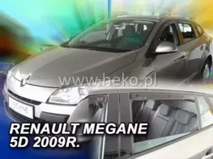 Дефлекторы окон Renault Megane III (09-16) Универсал - Heko (вставные) 4