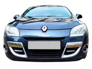 Хром на передний бампер Renault Megane III (09-12) 4