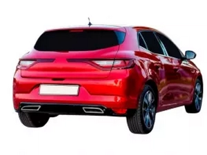 Хром імітатори насадок дифузора Renault Megane IV (16-20) Хетчбек 4