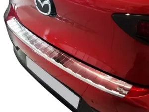 Накладка на бампер Mazda 3 IV (BP; 19-) Хэтчбек - Avisa (стальная) 3