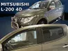 Дефлектори вікон Mitsubishi L200 V (15-/19-) 4D - Heko (вставні) 4
