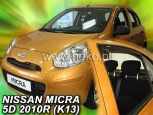 Дефлекторы окон Nissan Micra IV (K13; 10-17) 5D - Heko (вставные) 4