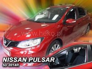 Дефлектори вікон Nissan Pulsar C13 (14-) 5D - Heko (вставні) 3