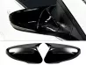 Чорні накладки на дзеркала Hyundai Accent Solaris (10-17) - Bat стиль (з поворотниками) 1