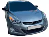 Чорні накладки на дзеркала Hyundai Elantra V (MD; 10-16) - Bat стиль (з поворотниками) 4