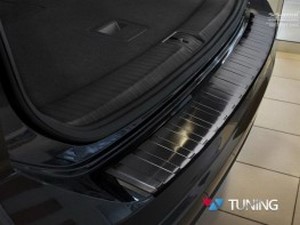 Накладка на задній бампер VW Touran II (5T; 15-/20-) - Avisa (чорна) 3