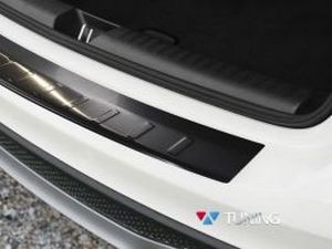 Накладка на задний бампер Mercedes GLA X156 (13-16) - чёрная 4