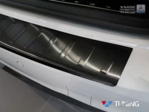 Накладка на задний бампер BMW X3 F25 (12-17) - Avisa (чёрная) 2
