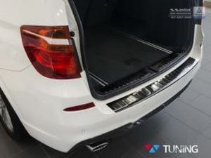 Накладка на задний бампер BMW X3 F25 (12-17) - Avisa (чёрная) 4