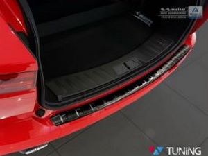 Накладка на задний бампер Jaguar E-Pace (17-) - чёрная 3