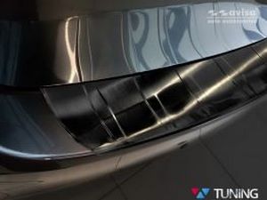Накладка на задний бампер Mazda 6 III (GJ/GL; 12-19) Универсал - Avisa (чёрная) 3