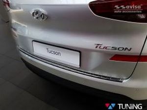 Накладка на задний бампер Hyundai Tucson III (TL; 18-20) - Avisa (чёрная) 6