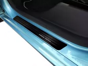 Накладки на пороги Renault Zoe (19-) рестайлинг - Avisa (чёрные) 4