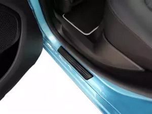 Накладки на пороги Renault Zoe (19-) рестайлинг - Avisa (чёрные) 6