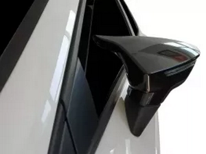 Накладки на зеркала Seat Leon III (5F; 12-20) - Bat стиль (чёрные) 4