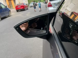 Накладки на дзеркала Seat Leon III (5F) / Ibiza V (KJ) - Bat стиль (чорні) 8