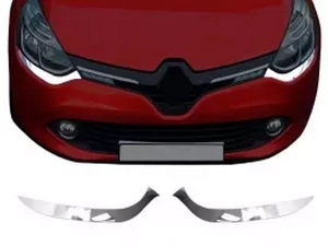 Хром накладки під фари Renault Clio IV (12-16) 1