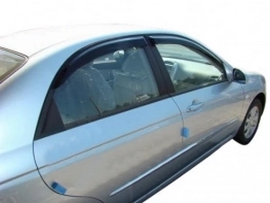 Дефлектори вікон Kia Cerato I (LD; 04-09) - Hic (накладні) 4
