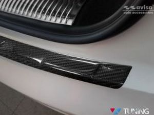 Накладка на задний бампер Audi Q5 II (FY; 17-19) - Avisa (карбон) 2