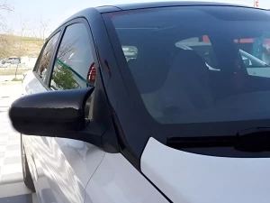 Чёрные накладки на зеркала Hyundai i20 II (GB; 14-20) - Bat стиль (без поворотников) 5