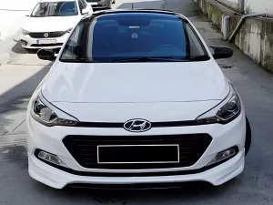 Чёрные накладки на зеркала Hyundai i20 II (GB; 14-20) - Bat стиль (без поворотников) 8